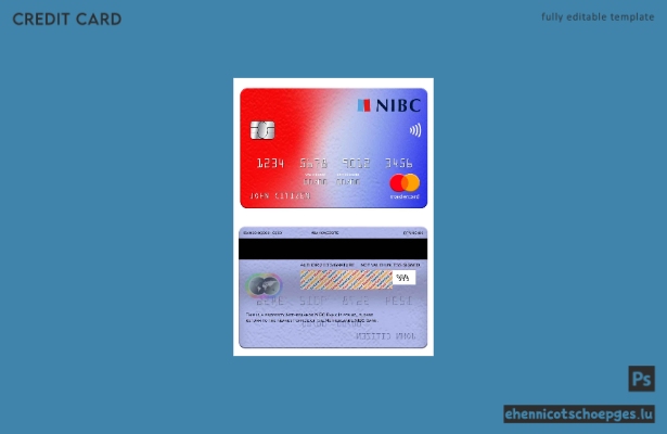 Beispielvorschau für eine Mastercard der NIBC Bank (Niederlande)